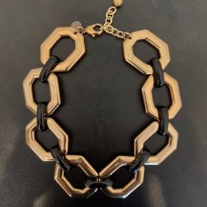 Black and Gold Link Necklace